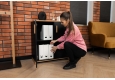DEERHORN® Komoda z dubového dreva s dvomi dvierkami čierna